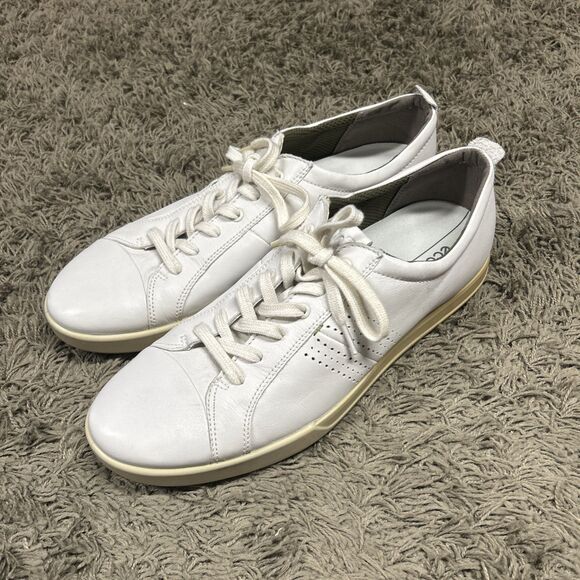 Ecco Collin 2.0 Shoes Mens 12 EU 46 Sneaker Casual White Leather Low Top Walking - Picture 4 of 9